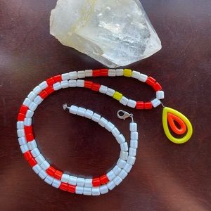 Mid Century Modern Glass Bead Necklace